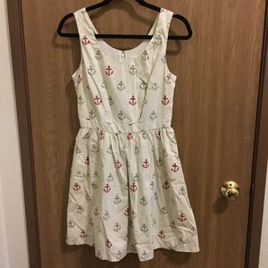 Anchor Print Cotton Maison Jules Dress